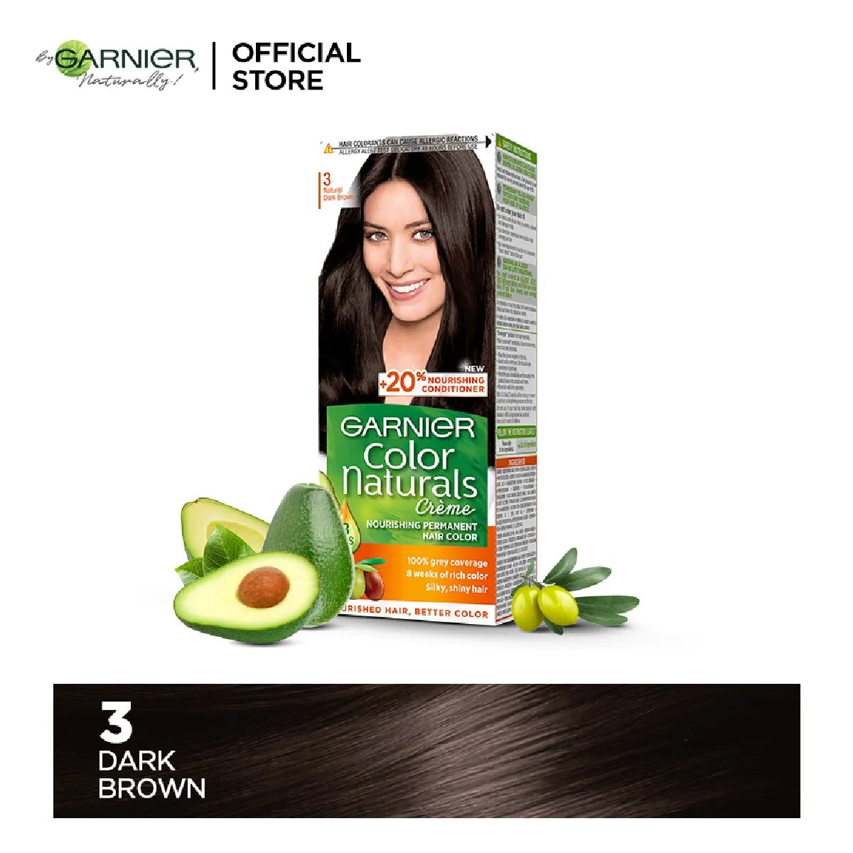 Garnier Color Naturals - 3 Dark Brown Hair Color