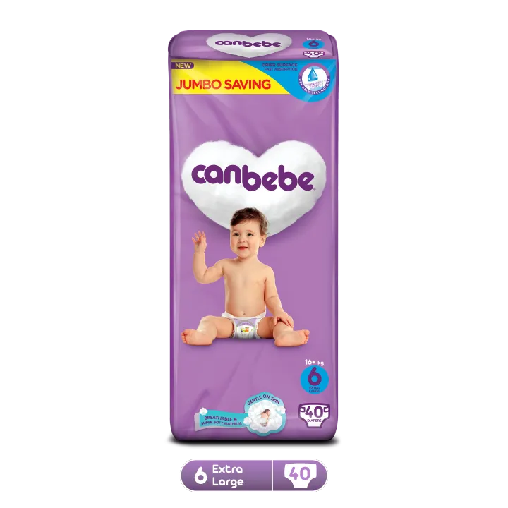 Canbebe Bundle Jumbo X Large Size 6 Pack Diapers (40PCS)