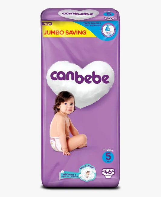 Canbebe Jumbo Junior Size 5 Pack Diapers (46PCS)