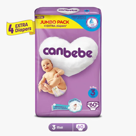 Canbebe Jumbo Midi Size 3 Diapers (60Pcs)