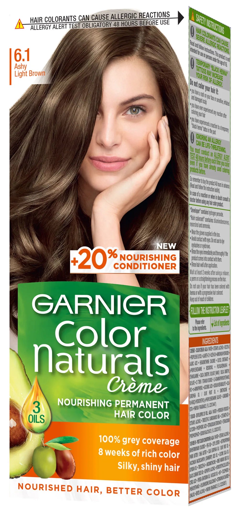 Garnier Color Naturals - 6.1 Ashy Light Brown Hair Color